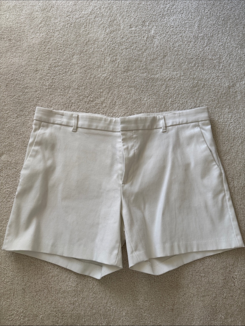 Banana Republic White Tailored Chino Shorts Size 12